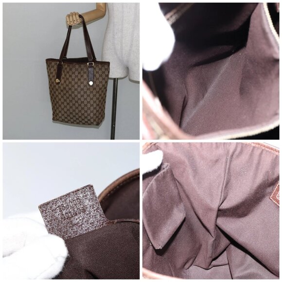 GUCCI GG Canvas Tote Bag Beige Gold - Picture 15 of 15